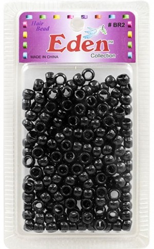 [EDN22201C] Eden SM Blister Round Bead-Black#BR2-BK-pk