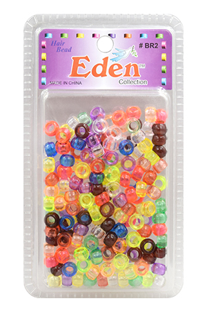 [EDN22201H] Eden SM Blister Round Bead-Clear Asst#BR2CM-pk