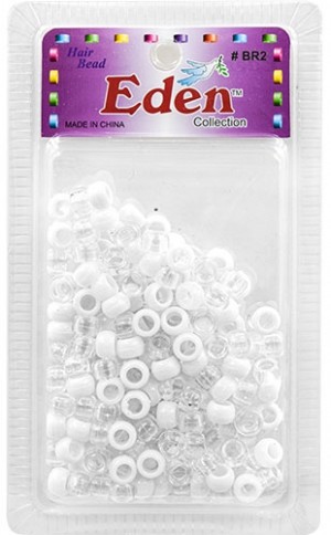 [EDN22201E] Eden SM Blister Round Bead-Clear/White #BR2-CW-pk