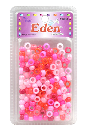 [EDN22201J] Eden SM Blister Round Bead-Pink/Red Asst#BR2PNK6-pk