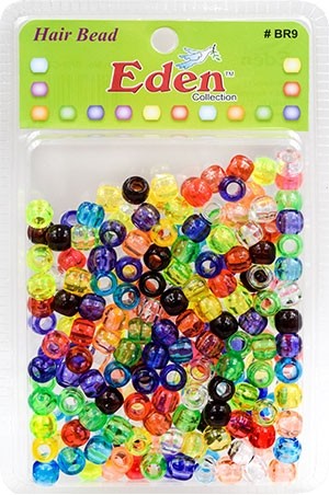 [BR9CM] Eden XLG Blister Med Round Bead -Clear Color Asst #BR9CM -pk