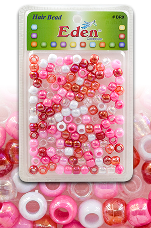 [BR9P6AB] Eden XLG Blister Med Round Bead-Clear/Pink#BR9P6AB-pk