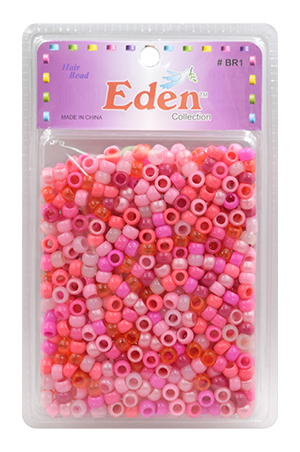 Eden XLG Blister Round Bead-Pink/Red Asst#BR1PNK6-pk