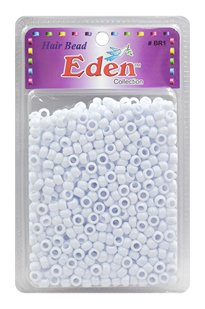 Eden XLG Blister Round Bead-White#BR1-W-pk