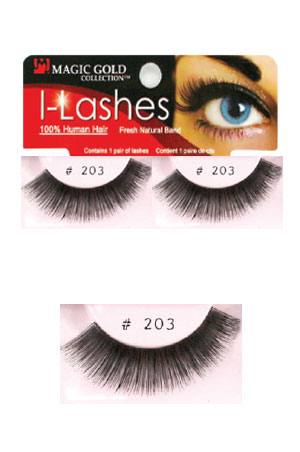 [MG91873] Eyelashes #203 Black (Magic Gold)