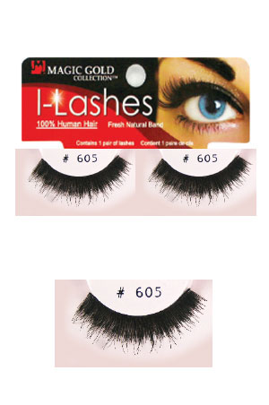 [MG91893] Eyelashes #605 Black (Magic Gold)