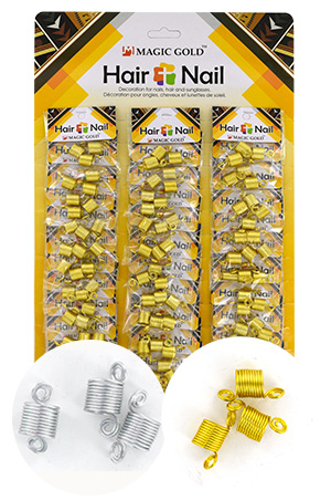 [MG96993] MAGIC GOLD Gold Hair & Nail Ring Bead #CX6993 [36/pk]-pk