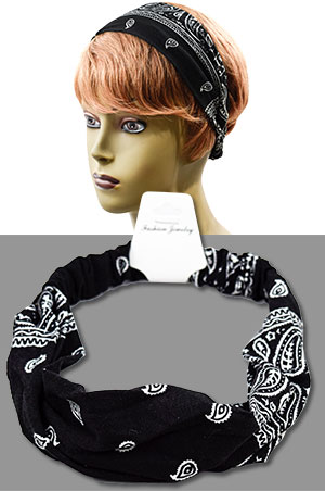 [MC50800] Fashion Jewelry-Head Wrap#HWR02BLA-dz