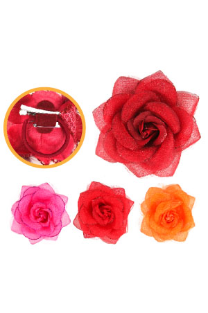 [MG30120] Flower Hair Clip 3in1 [Flower] #3012 ASST - dz