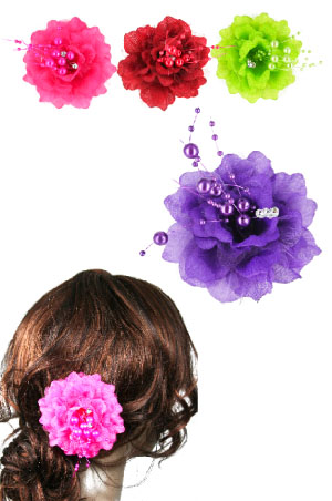 [MG30168] Flower Hair Clip 3in1 [Flower] #3016 ASST - dz