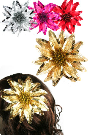 [MG30182] Flower Hair Clip 3in1 [Flower] #3018 ASST -dz