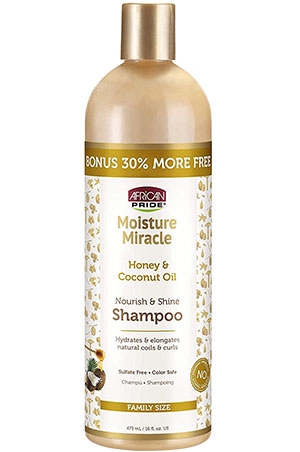 [AFP11829] African Pride Moist Miracle Honey & Co Shampoo(12+3oz)#74b