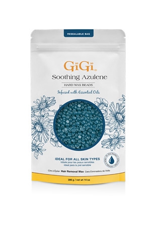 [GIG03130] GiGi Soothing Azulene Hard Wax Beads (14oz/396g) - pk #40