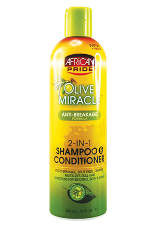 [AFP44012] African Pride Olive Miracle 2in1Shampoo&Conditioner(12oz)#35