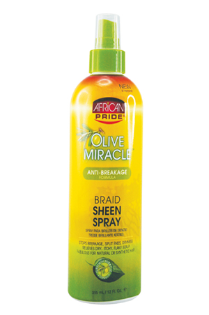 [AFP43812] African Pride Olive Miracle Braid Sheen Spray(12oz)#30