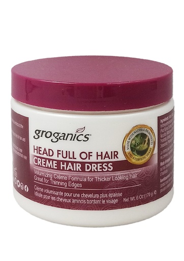 [GRO76082] Groganics Head Full of Hair Crème Hair Dress (6oz) #15